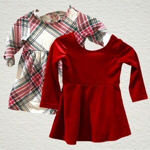 set of 2 baby dresses 9-12m